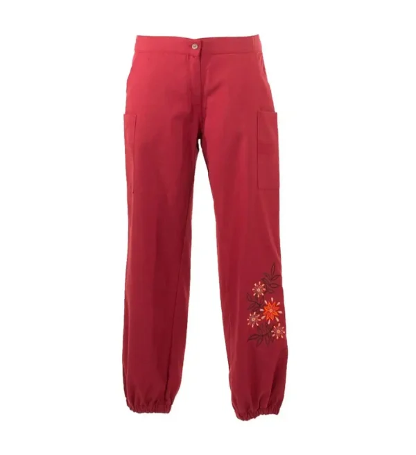 Pantalón de algodón con bordados - Imagen 3